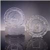 Image 1 : 7pc Lalique Crystal Plates, Chene Luncheon Pattern
