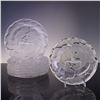 Image 2 : 7pc Lalique Crystal Plates, Chene Luncheon Pattern