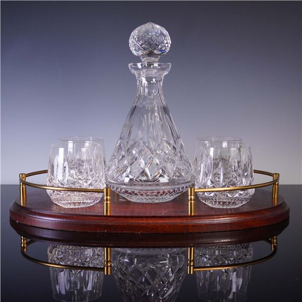 6pc Waterford Crystal Roly-Poly Drink Set with Decanter