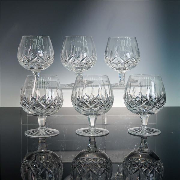 6pc Brandy Glasses, Waterford Crystal Lismore Pattern