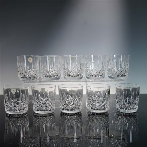 10pc Waterford Crystal Lismore Old Fashioned Glasses