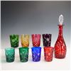 Image 1 : 9pc Cut to Clear Crystal Tumblers and Decanter Set