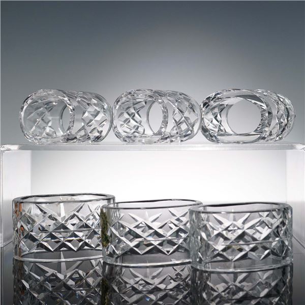 6pc Waterford Crystal Napkin Rings