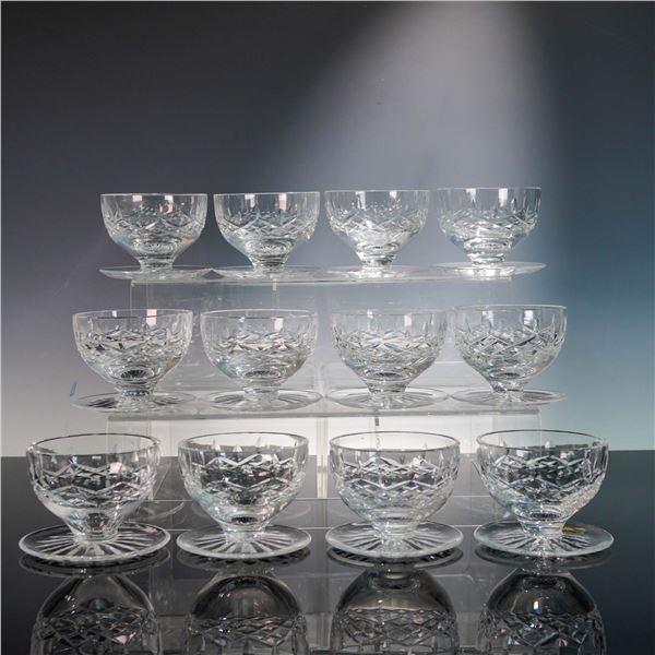 12pc Waterford Crystal Footed Dessert Dishes, Lismore