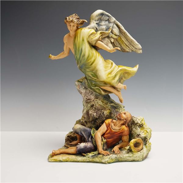 G. Borsato Porcelain Figurine, Angel Appears to Shepherd