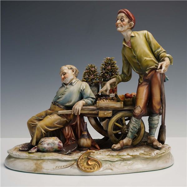 Borsato Porcelain Figurine, Fruit Seller