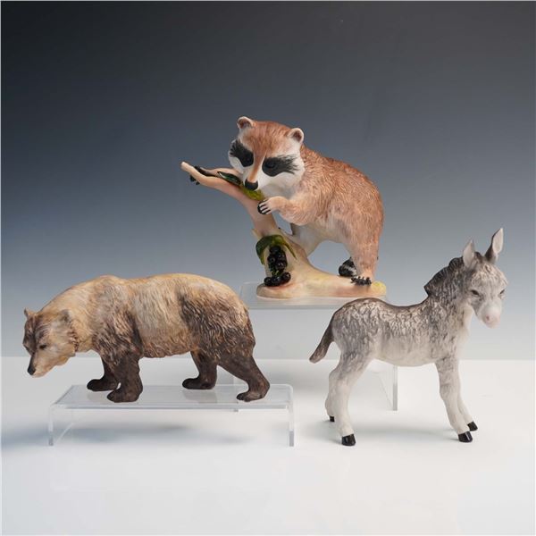 3pc Cybis Porcelain Animal Figurines