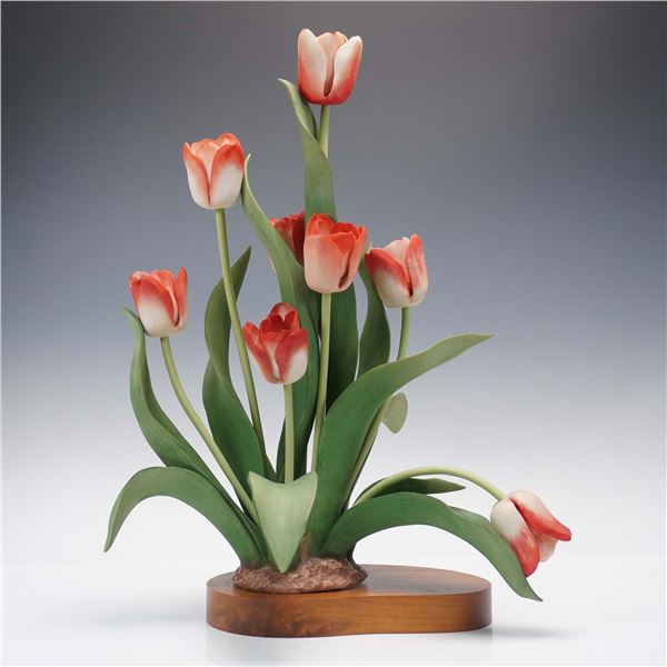 Laszlo Ispanky Porcelain Sculpture, Tulips