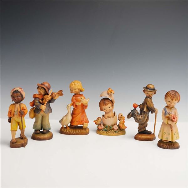 6pc Anri Wood Carving Figurines by Ferrandiz