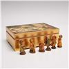 Image 5 : 14pc ANRI Miniature Wooden Figurines with Hand Painted Treasure Chest