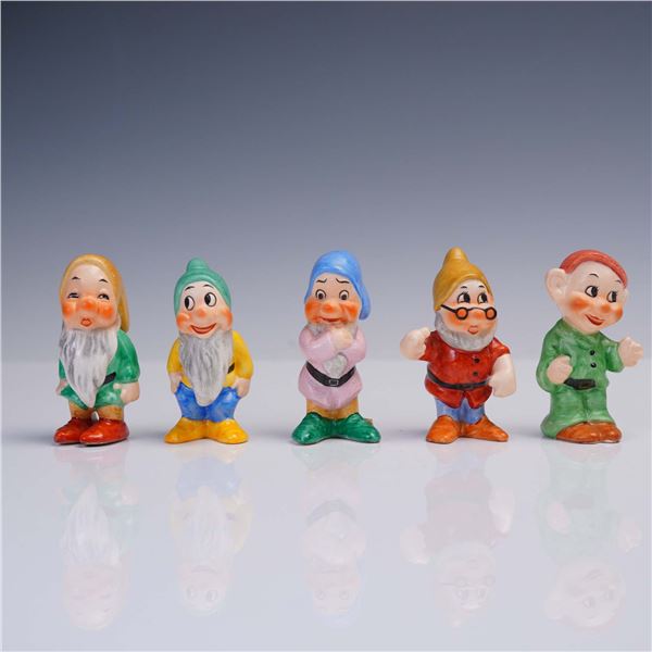5pc Goebel Porcelain Disney Dwarfs Figurines