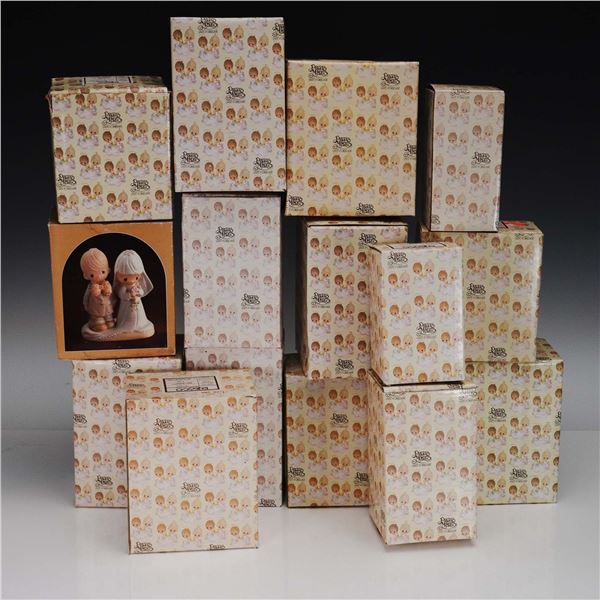15pc Precious Moments Porcelain Figurines, Boxed