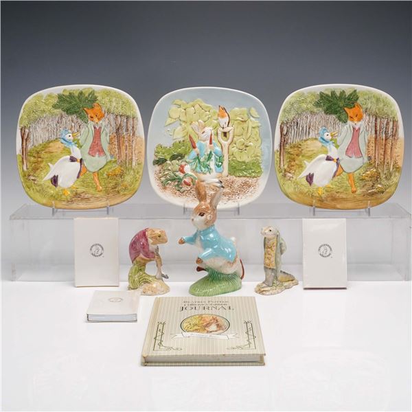10pc Beatrix Potter Collectible Figurines, Plates, and More