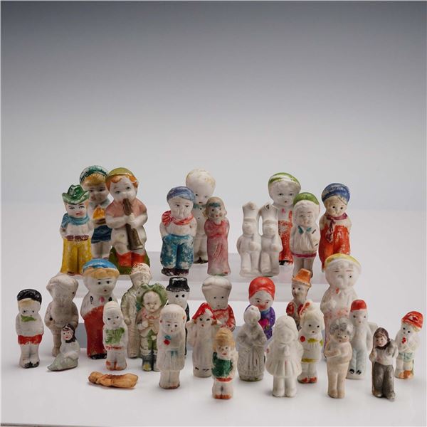 34pc Vintage Bisque Porcelain Frozen Charlotte Dolls