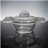 Image 1 : Lalique Crystal Lidded Dish with Lilypad Motif Handles