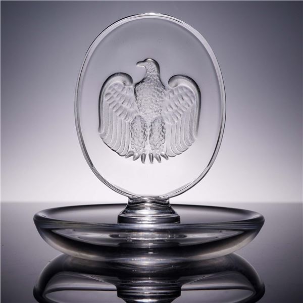 Lalique Crystal Ring Dish, Eagle