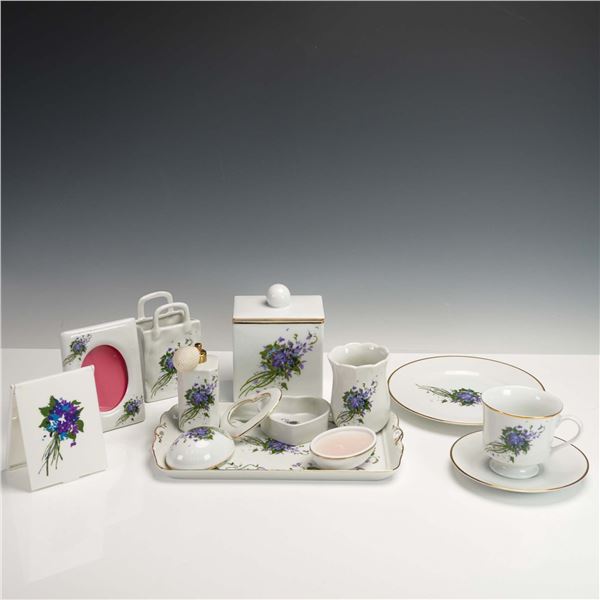 11pc Bonwit Teller Porcelain Vanity and Tea Set