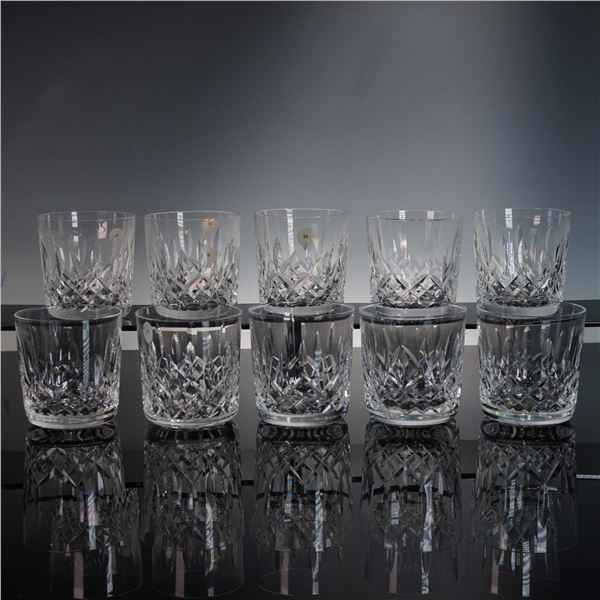 10pc Waterford Crystal Lismore Old Fashioned Glasses