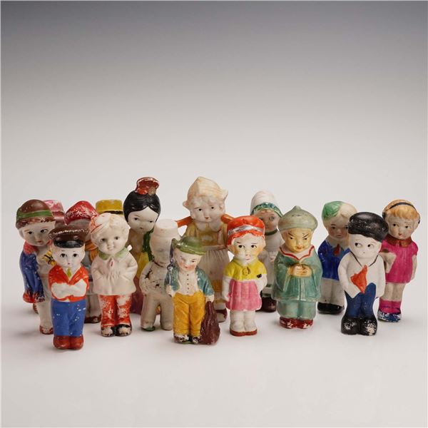 16pc Vintage Japanese Bisque Dolls