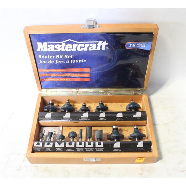 14 PC ROUTER BITS 1/4"SHANK MASTERCRAFT
