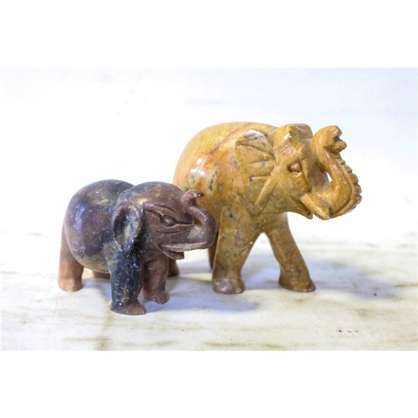 PAIR OF GENUINE SOAPSTONE HANDCARVED