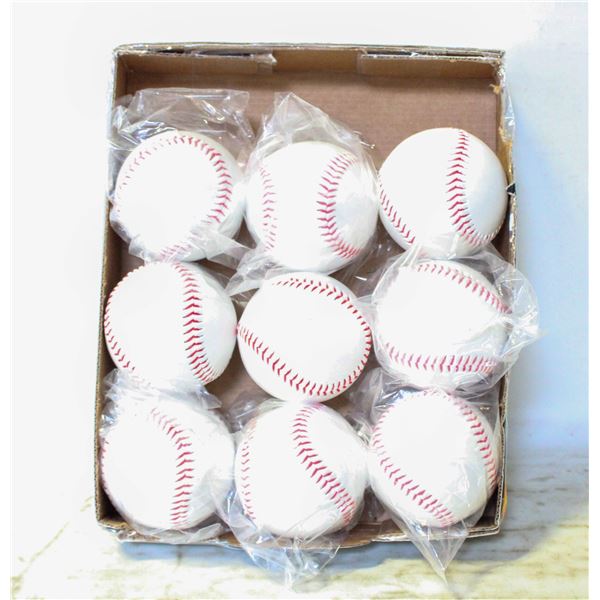 LOT OF 9 NEW BASEBALLS