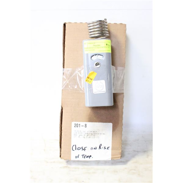 THERMOSTAT CLOSES ON RISE OF TEMPERATURE