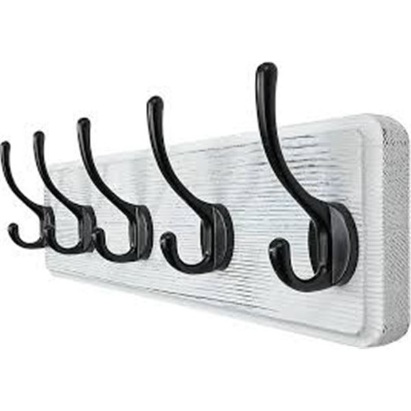 NEW WEBI COAT RACK WALL MOUNT 5 HOOKS