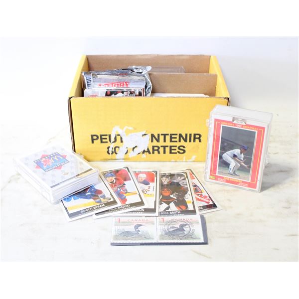 BOX OF UNCOUNTED UNSORTED NHL CARDS