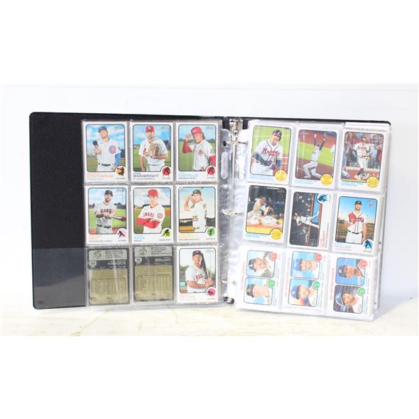 BINDER OF ASSORTED MLB BASEBALL CARDS