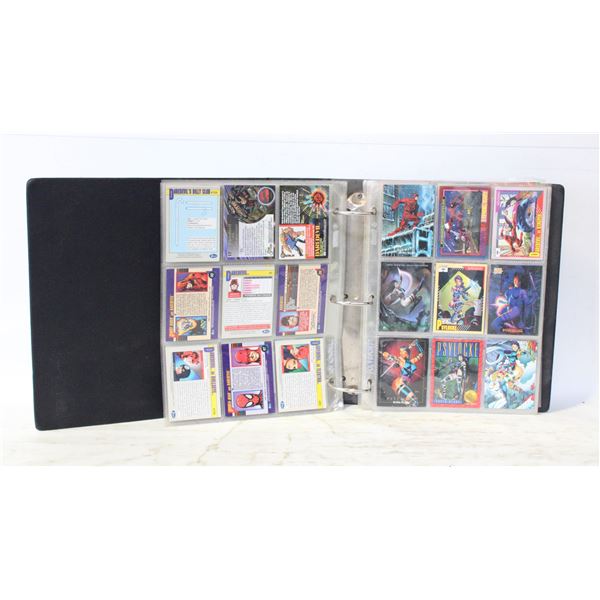BINDER OF ASSORTED MARVEL CARDS