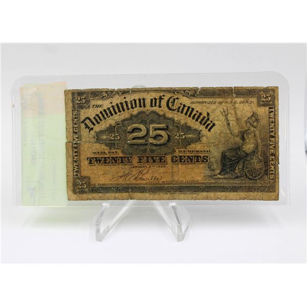 1900 25-CENT SHINPLASTER NOTE