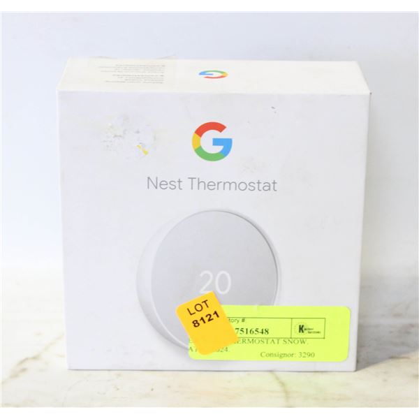 NEW NEST THERMOSTAT SNOW. DATED 2024.