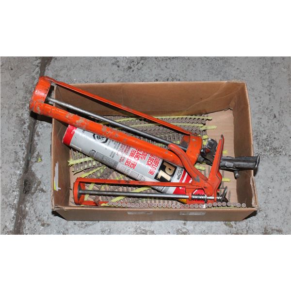 2 CAULKING GUNS 540 1 1/2" DECK SCREWS