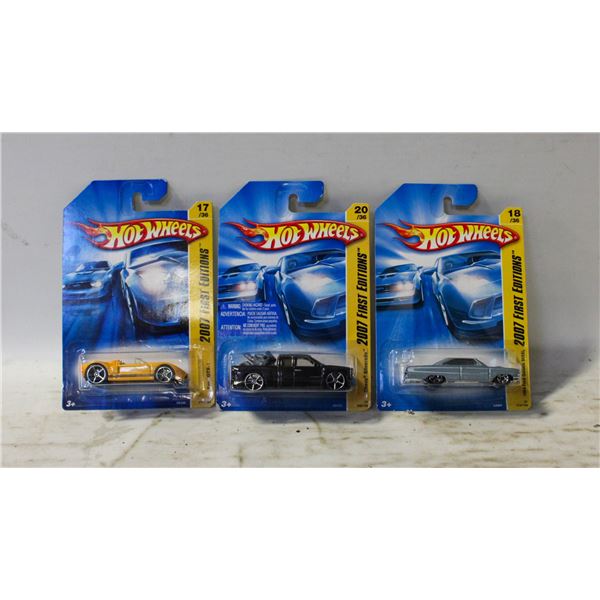 ESTATE LOT OF 3 UNSEARCHED HOTWHEELS