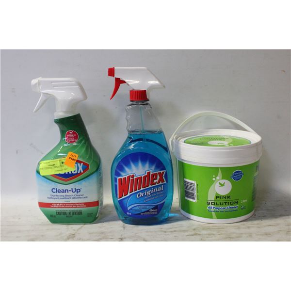LOT OF CLEANING CHEMICALS