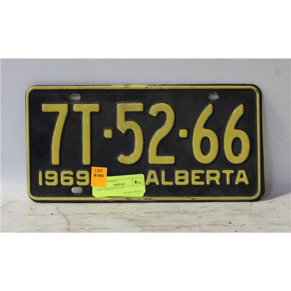 1969 ALBERTA PLATE