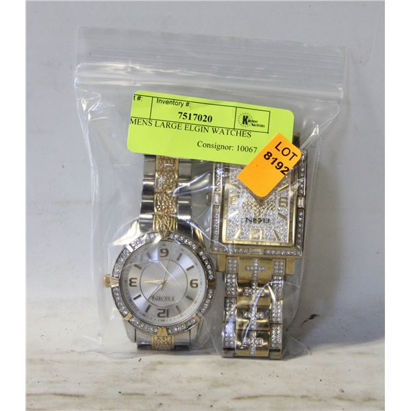 2 MENS LARGE ELGIN WATCHES