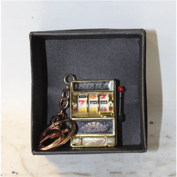MINIATURE LUCKY SLOT WORKING SLOT MACHINE KEYCHAIN