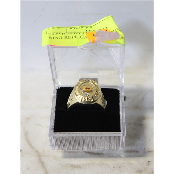 1929 BOSTON BRUINS STANLEY CUP RING REPLICA