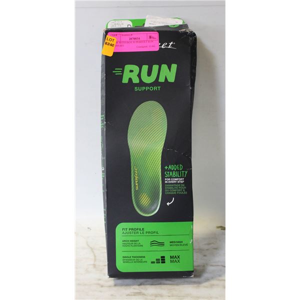 NEW WITH BOX SUPERFEET RUN SUPPORT