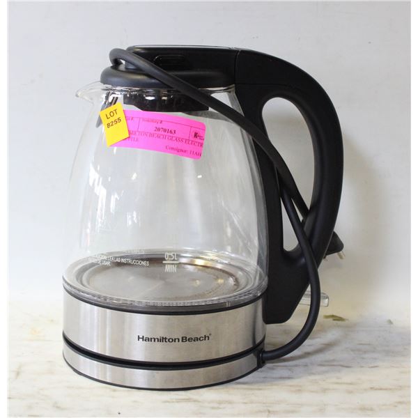 HAMILTON BEACH GLASS ELECTRIC KETTLE