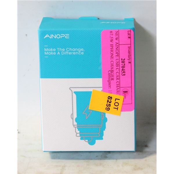 NEW AINOPE USB C CAR CHARGER 67.5W IPHONE CHARGER