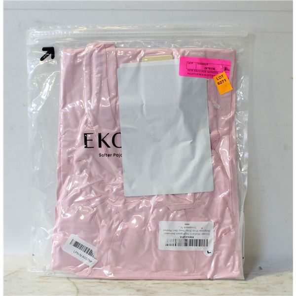 NEW EKOUAER WOMENS NIGHTGOWN SLEEPWEAR PINK LARGE