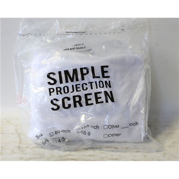 NEW SIMPLE PROJECTION SCREEN 80"