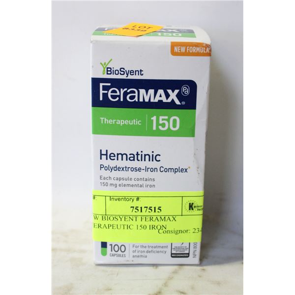 NEW BIOSYENT FERAMAX THERAPEUTIC 150 IRON