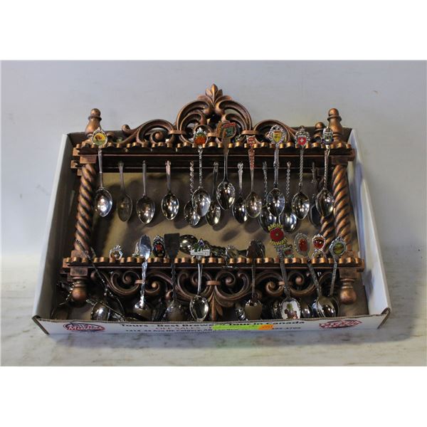 2 VINTAGE COPPER CRAFT SPOON RACKS