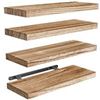 Image 1 : NEW WITH BOX 4 AMADA FLOATING WOODEN SHELVES