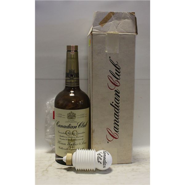 CANADIAN CLUB TEXAS MICKEY WITH PUMP & BOX