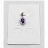 Image 1 : #02-NATURAL PURPLE AMETHYST & CZ PENDANT